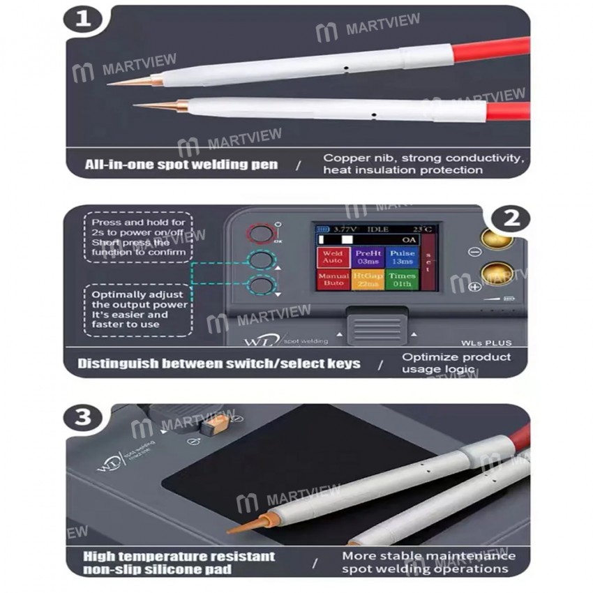 wl wls-plus-all-in-one-color-screen-intelligent-spot-welding-machine-for-mobile-phone-battery-repair