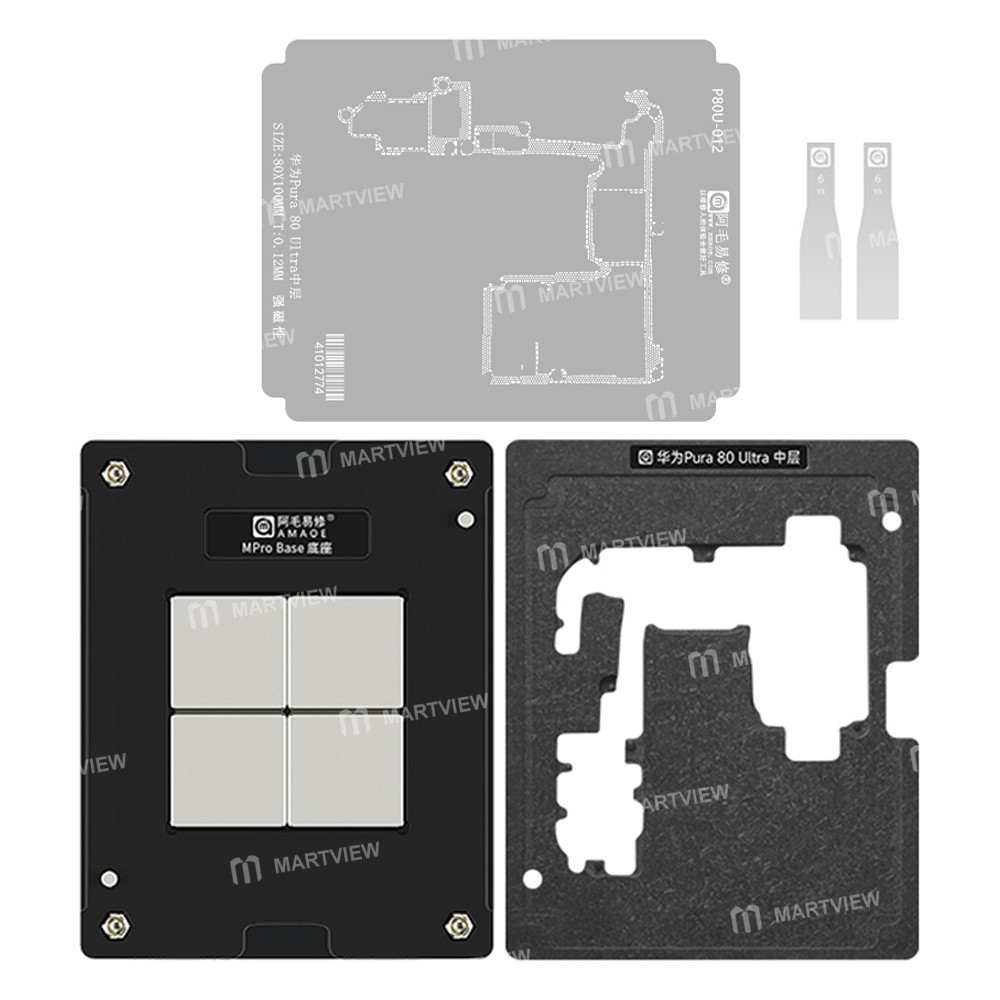 amaoe middle-layer-bga-reballing-stencil-tin-plating-platform-set-for-huawei-pura-80-ultra-1