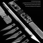 Relife RL-101E Aluminum Alloy Material 6 Blades Knife Set for Removing Glue Engraving Filming