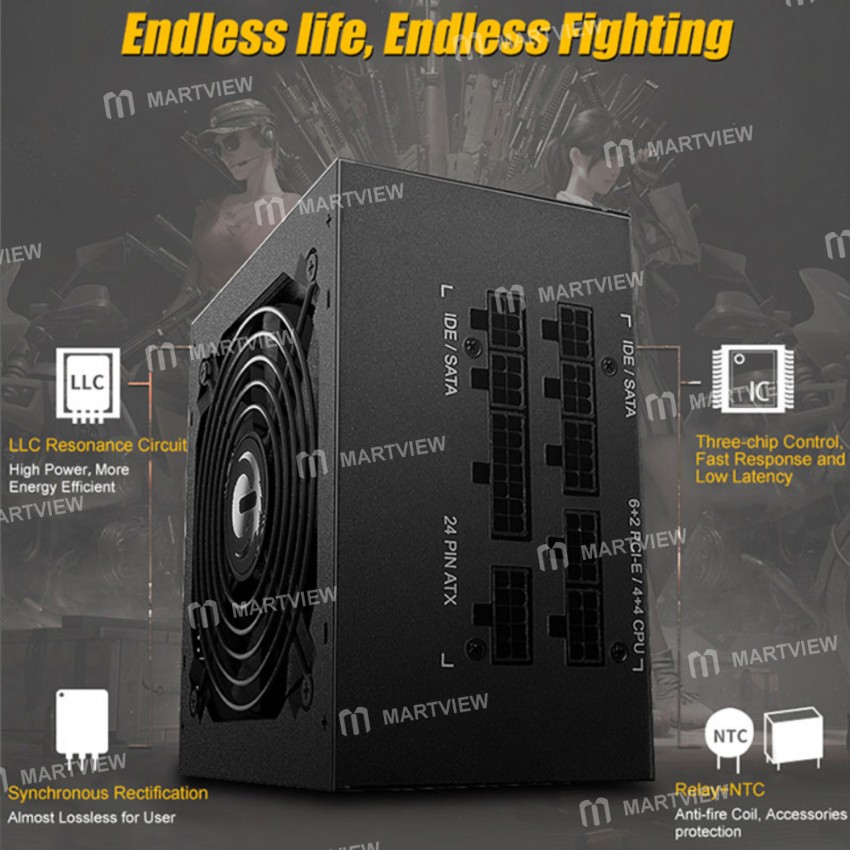 Great Wall G6 80 Plus Gold Medal Full Module Desktop Compute 650W 12V 24-Pin ATX Power Supply