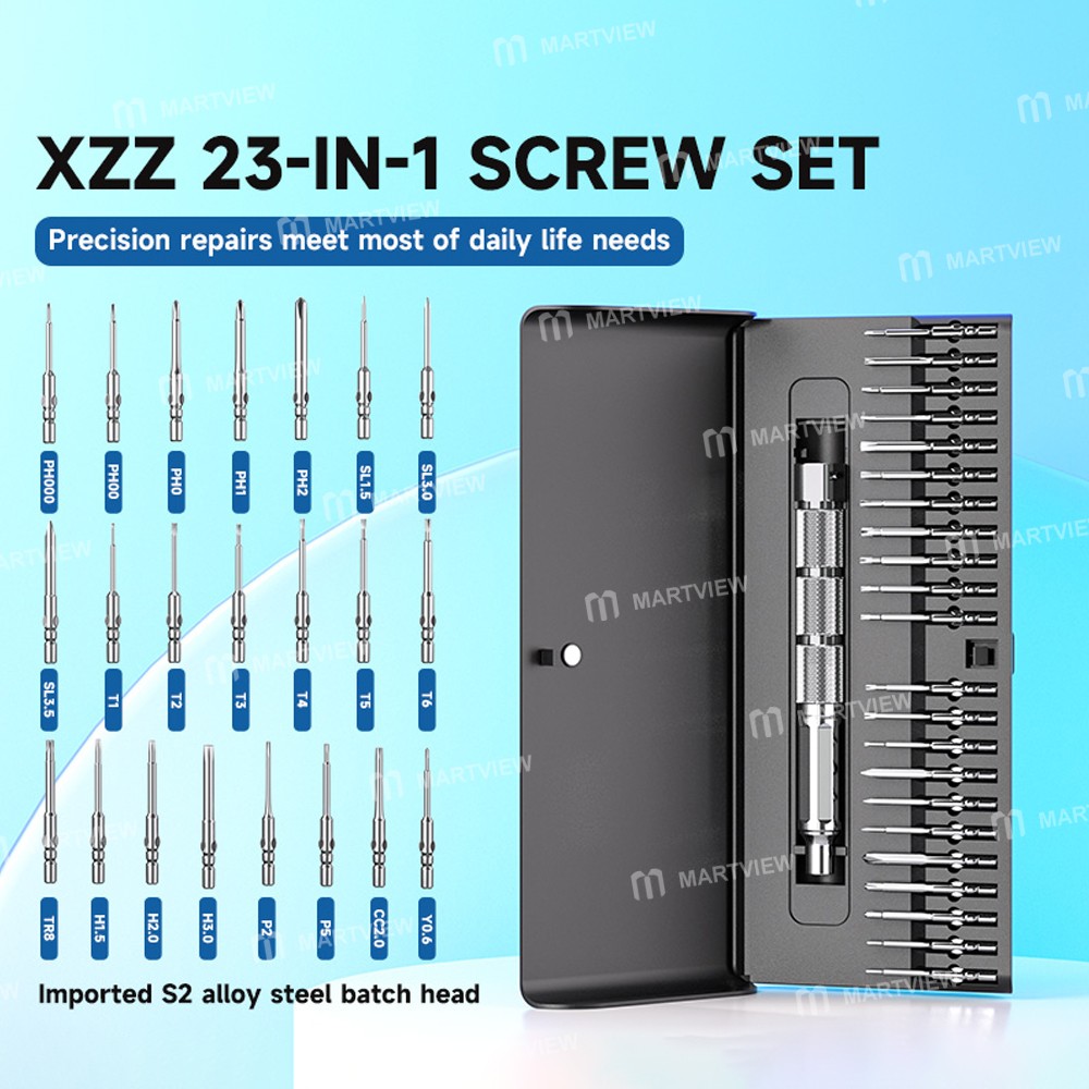 xinzhizao 22-in-1-magnetic-inner-box-design-precision-magnetic-rotary-manual-screwdriver-set-2