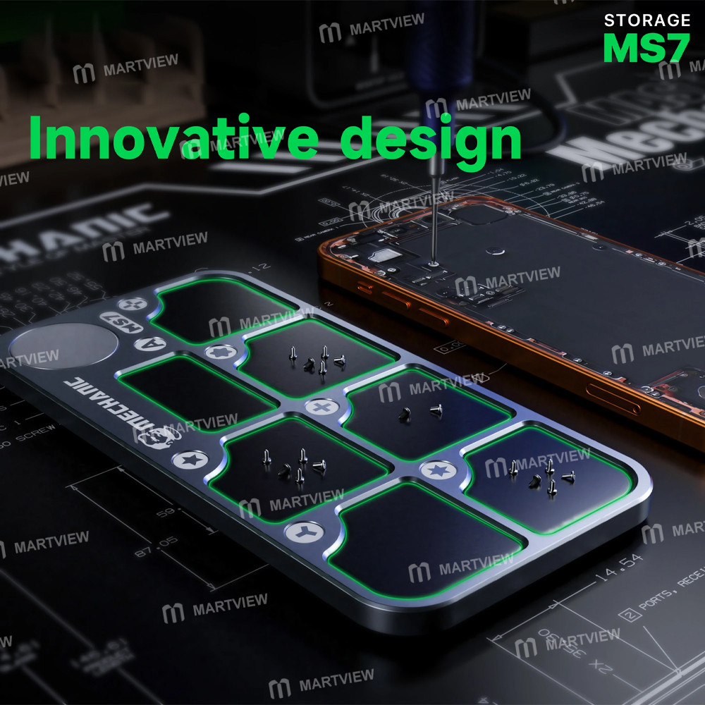 mechanic ms7-7-compartment-aluminum-alloy-screw-magnetic-storage-mat-5