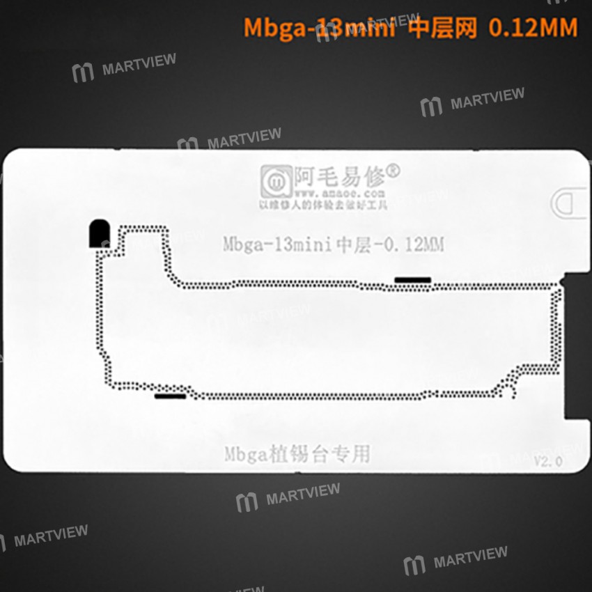 Amaoe IP13 4in1 CPU BGA Middle-level 0.12mm Steel Mesh Magnetic Tin Planting Positioning Platform Fo