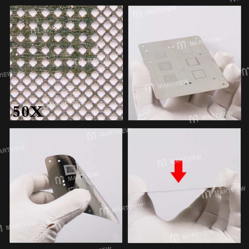 WL 0.12MM Multi-Function BGA CPU Reballing Stencil Plant Tin Steel Net for MTK Qualcomm HiSilicon