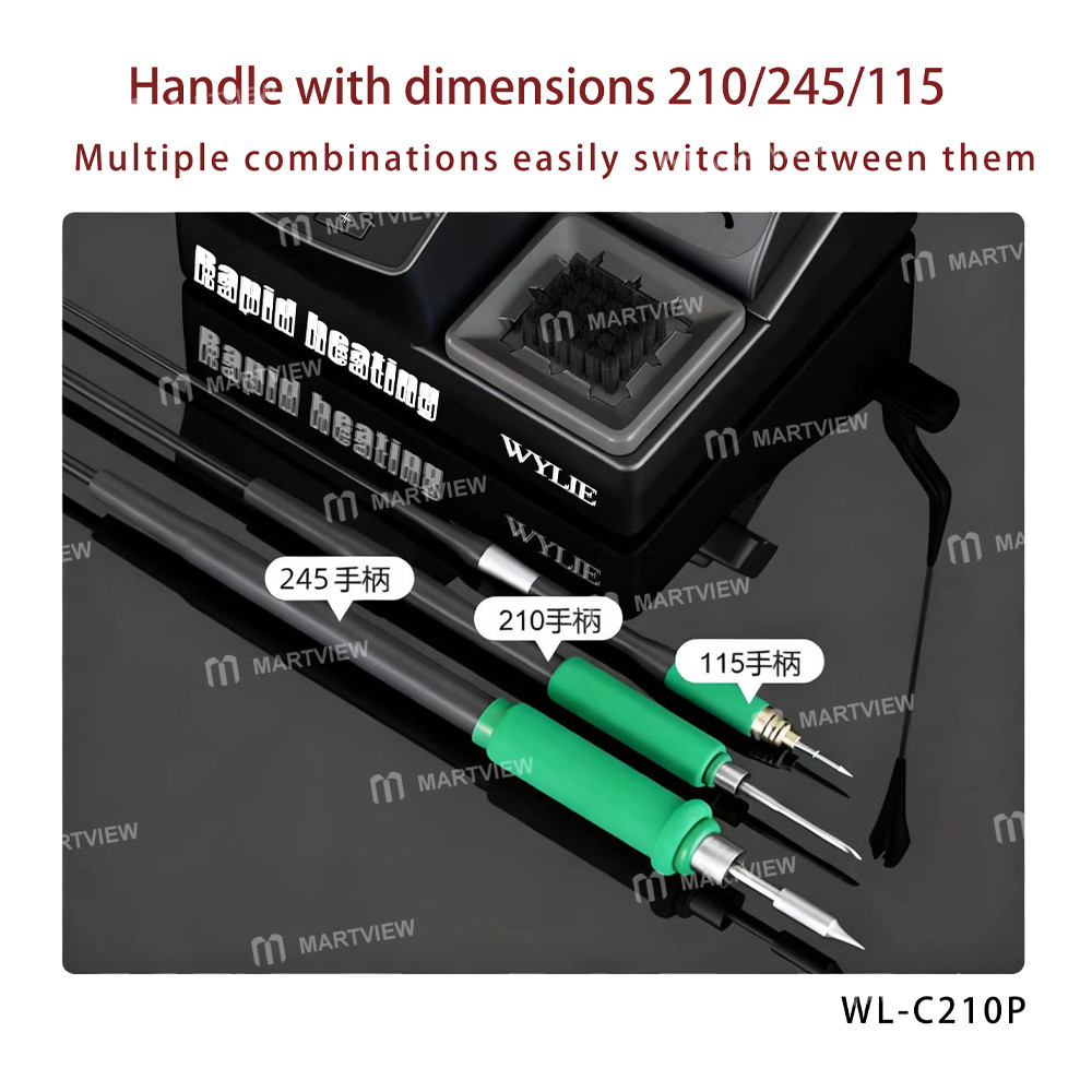 wylie c210p-200w-intelligent-control-temperature-soldering-station-compatible-210-245-115-handle-9
