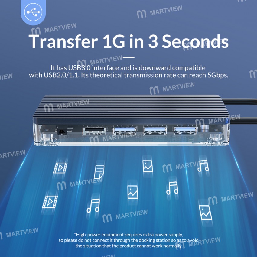 orico wb-series-type-c-to-multiple-interfaces-transparent-hub-14