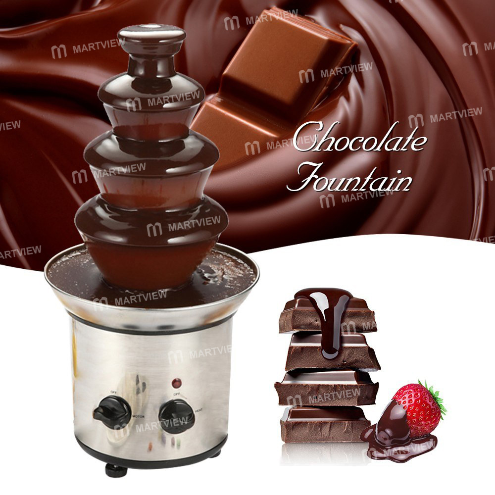 chocolate fountain-4-tier-electric-melting-machine-fondue-pot-set-04
