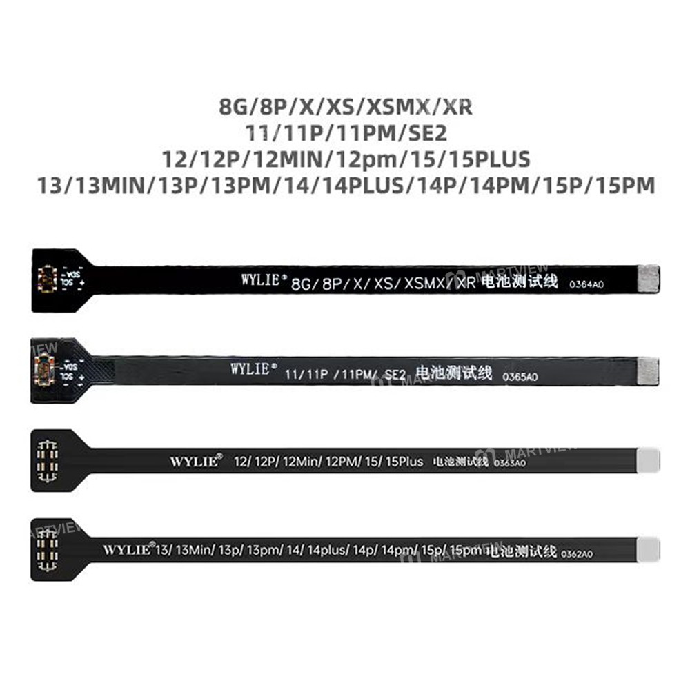 wylie external-battery-test-extension-flex-cable-for-iphone-8-to-15pro-max-2