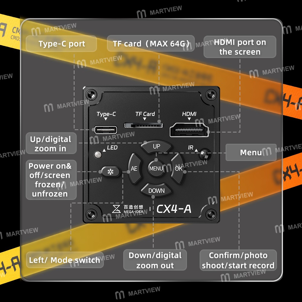 mega idea-cx4-a-cmos-4k-industrial-camera-for-trinocular-stereo-microscopes-7
