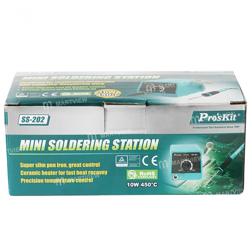 Pro'sKit SS-202G Professional Mini Adjustable Temperature Soldering Station with Welding Iron