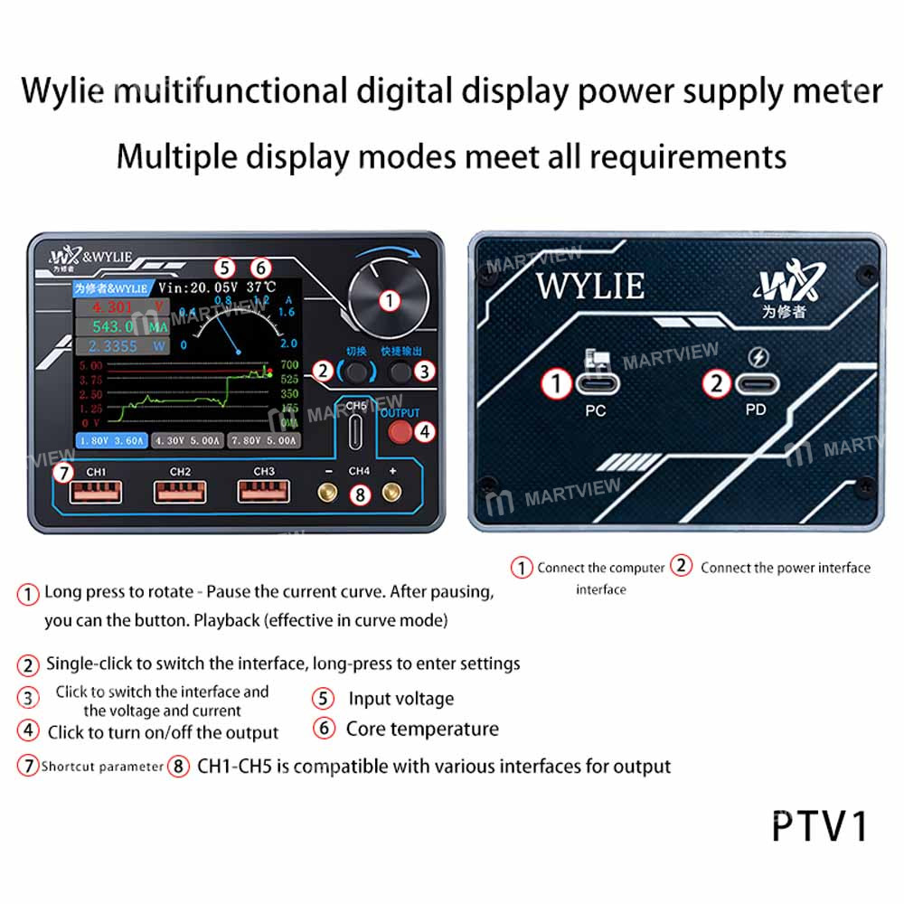 wylie ptv1-multi-channel-repair-power-supply-for-commissioning-maintenance-of-precision-equipment-6