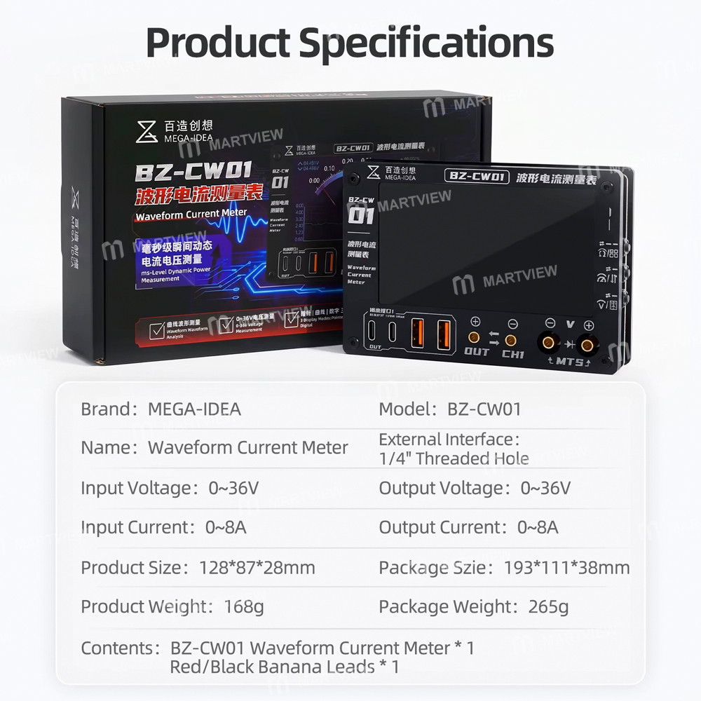 mega idea-bz-cw01-waveform-current-meter-with-waveform-detection-and-host-computer-functions-8