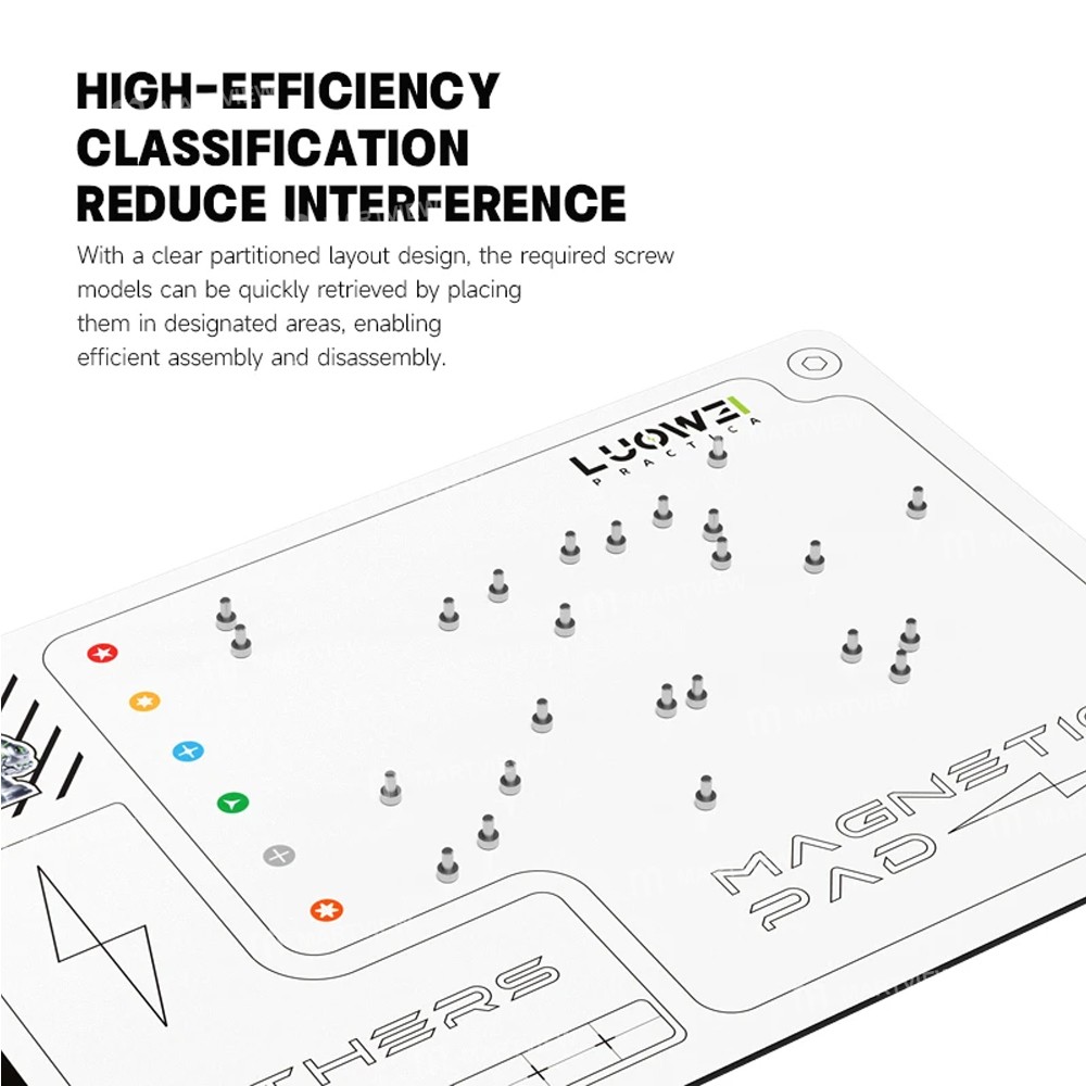 luowei lw-334-larger-size-double-sided-magnetic-screw-storage-pad-5