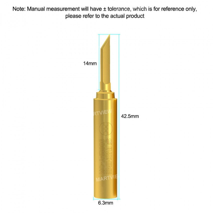 Sunshine SS-900M-T-CK Pure Copper Ultra-Thin Cutter-type Soldering Iron Tip -1Pcs