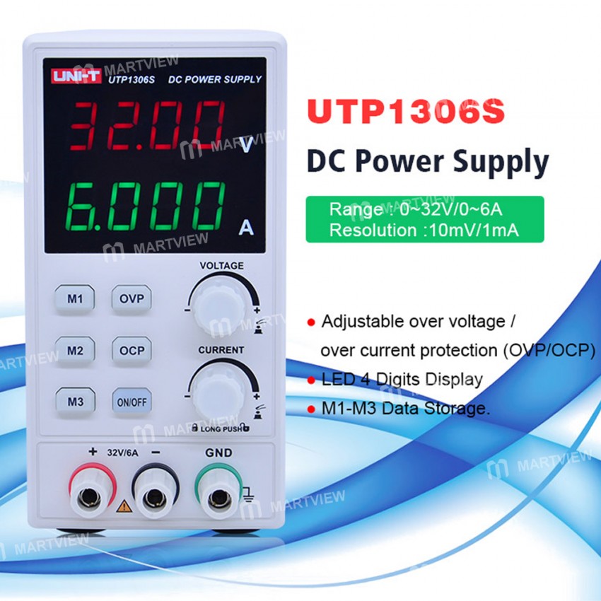 UNI-T UTP1306S Adjustable 32V 6A Single Channel Regulated Switch DC Power Supply