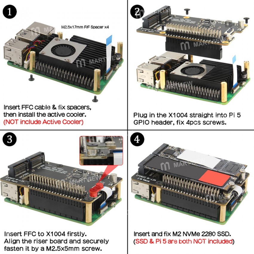 x1004 pcie-to-m2-nvme-protocol-dual-ssd-expansion-board-for-raspberry-pi-5-3