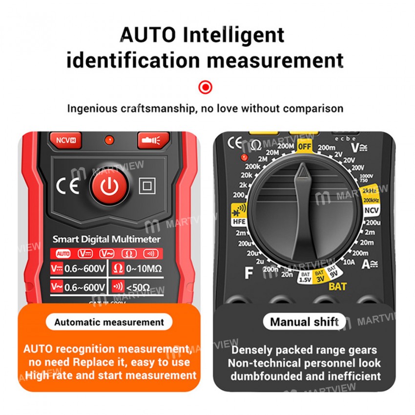 Aneng 8340 Automatic Range Smart Digital Multimeter with NCV Identification  - Martview