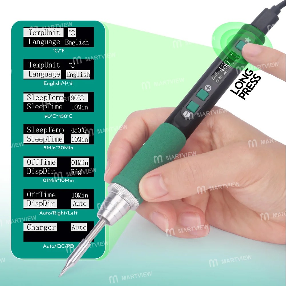 yihua 928d-iv-60w-type-c-c235-digital-display-temperature-adjustable-soldering-iron-station-7