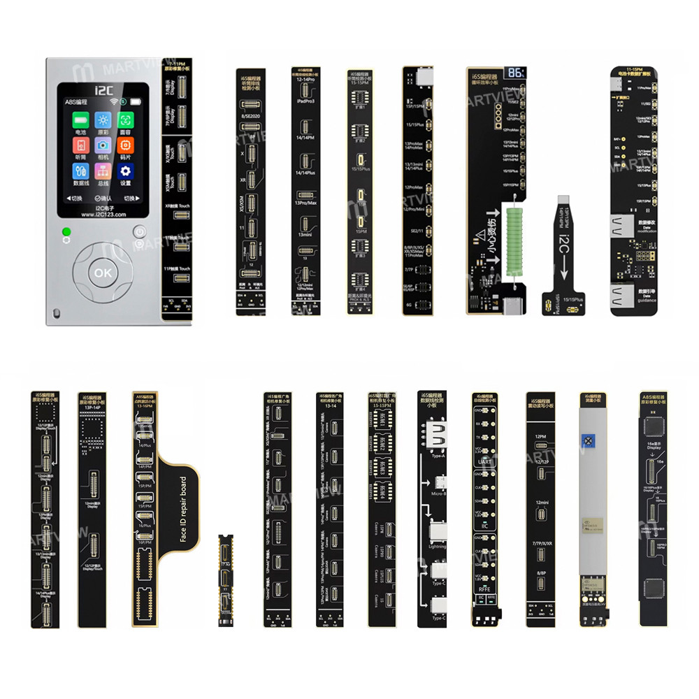i2c a8s-i6s-programmer-battery-dot-matrix-original-color-earpiece-camera-face-id-repair-boards-1