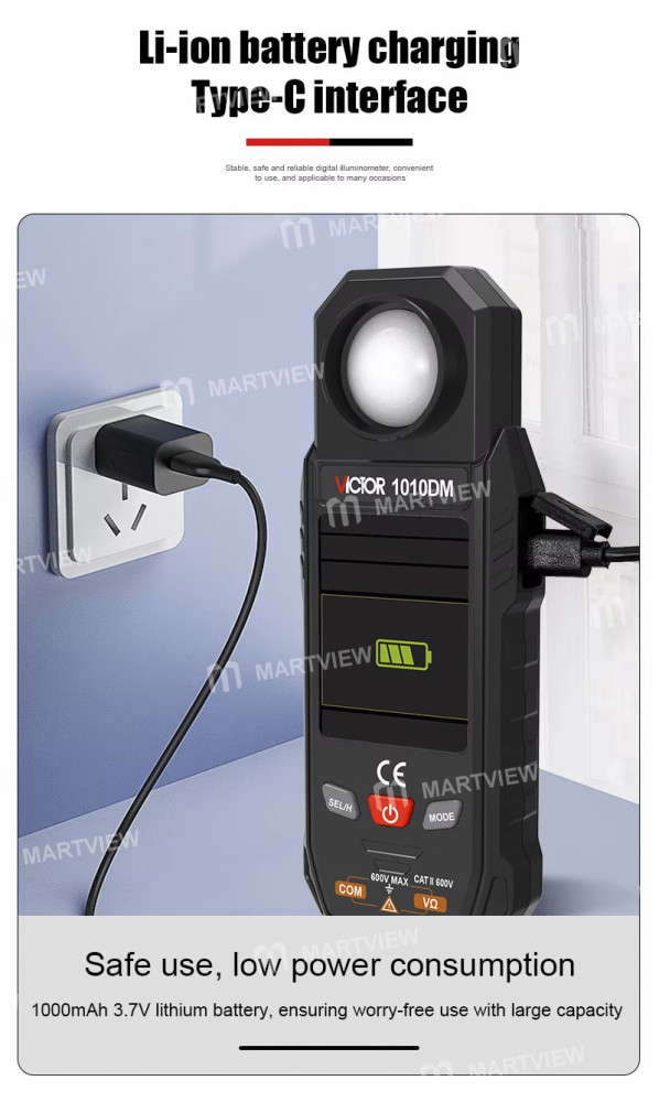 victor vc1010dm-rechargeable-2-in-1-high-sensitivity-multi-source-digital-lux-meter-with-multimeter-