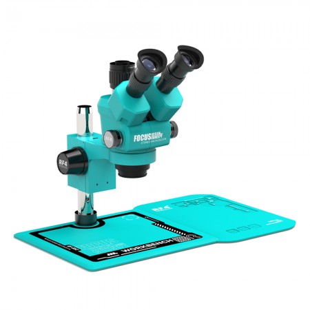 RF4 RF6555Pro (RF-55P-B52) 6.5-55X Synchronous Zoom Trinocular Stereo Microscope