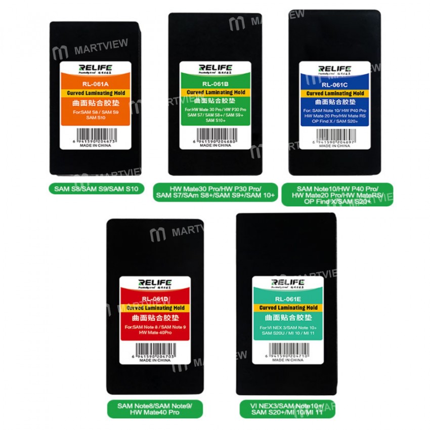 Relife RL-061 Multi-model Universal Precise Positioning Fit Curved Screen Laminated Rubber Mold