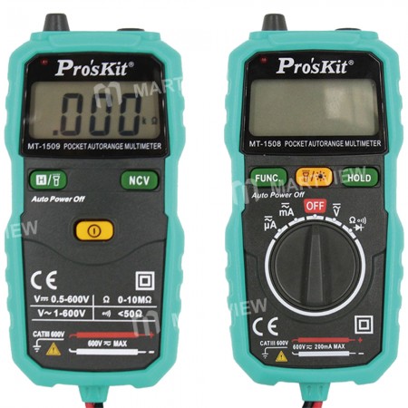 Pro'sKit MT-1508 / MT-1509 Smart Pocket Type Automatic Range Anti-Burn Digital Multimeter