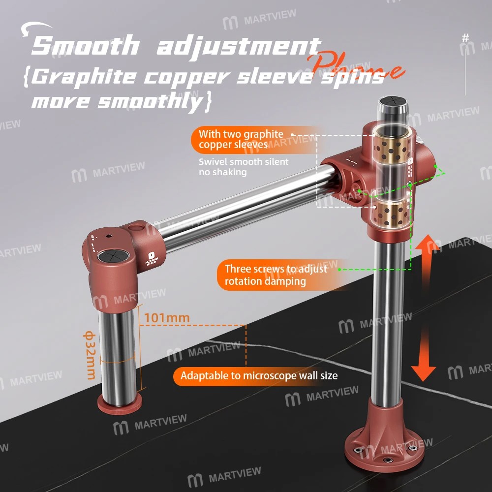 ycs dragon-arm-360-rotation-microscope-swing-arm-bracket-with-levelling-device-8