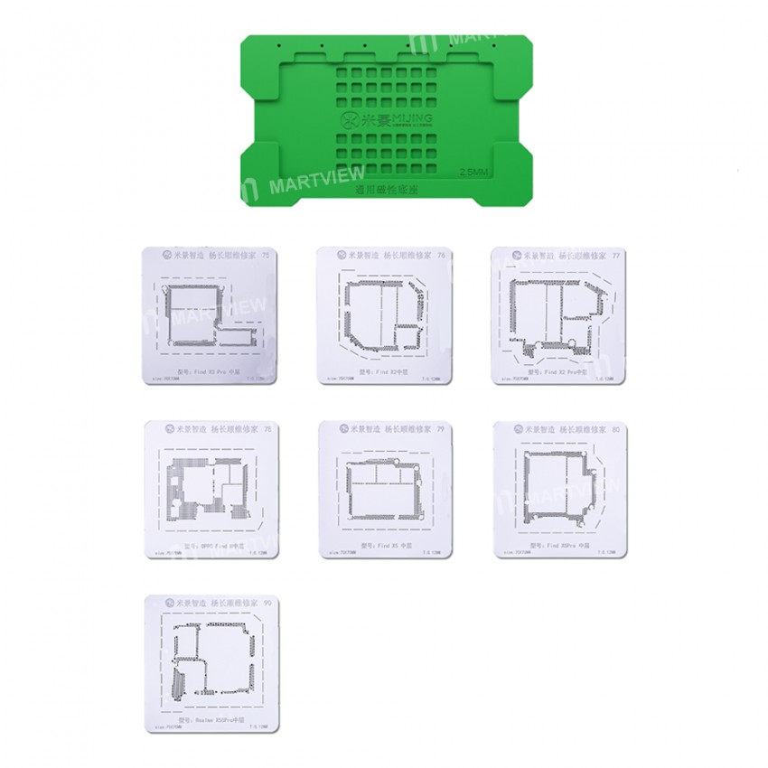 mijing oppo-series-middle-layer-bga-reballing-stencil-support-mijing-m21-universal-base-2