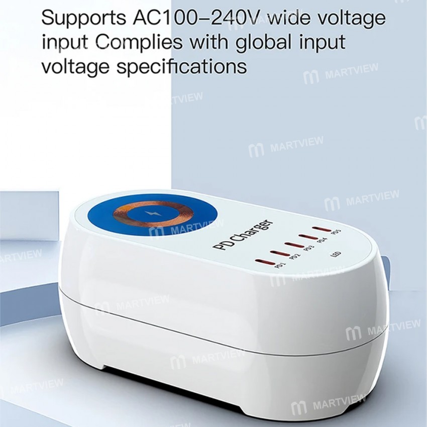 wlx 810c-140w-gan-6-in-1-pd-high-power-intelligent-desktop-charger-with-wireless-charging-12