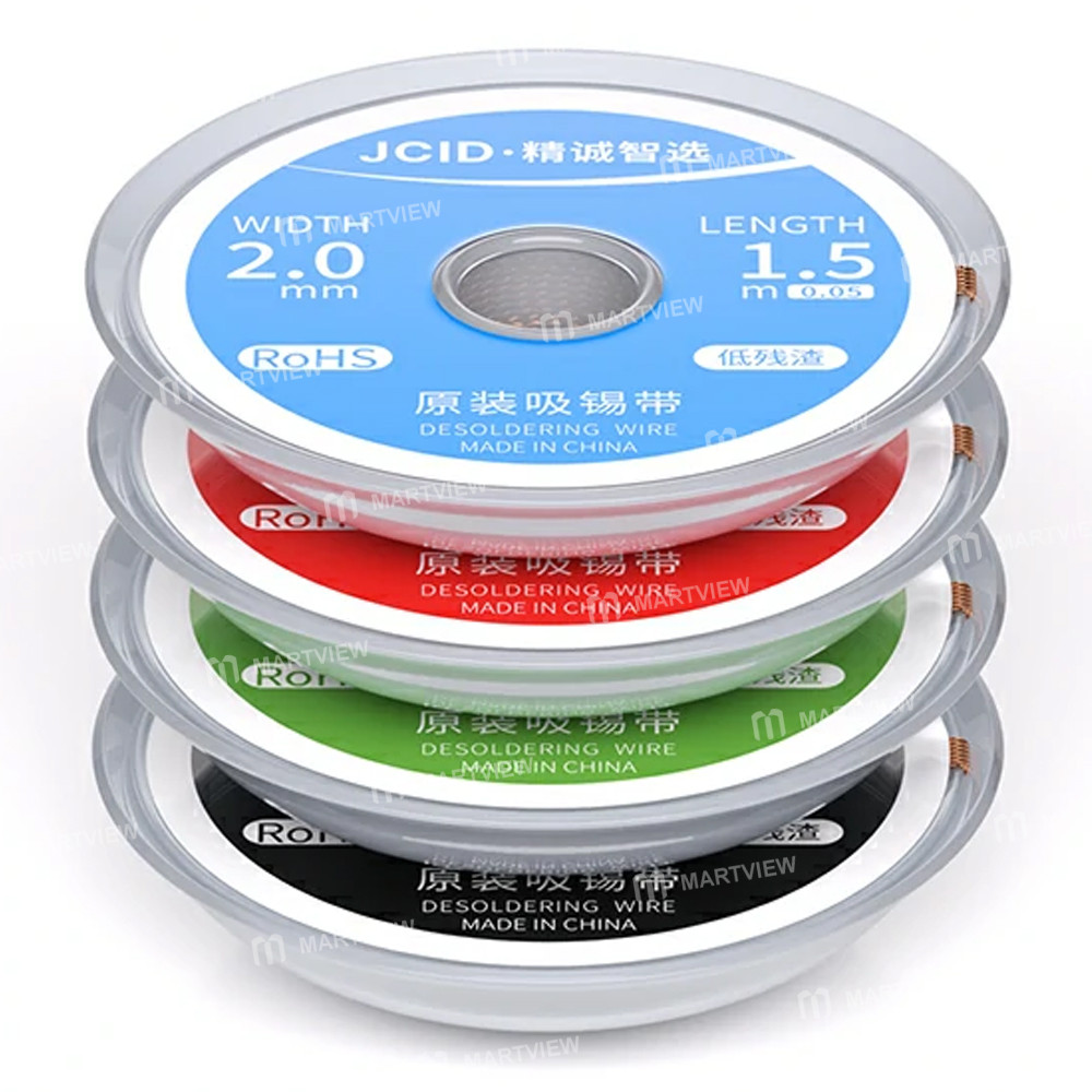 jcid multiple-sizes-low-residue-original-desoldering-wire--5pcs-1
