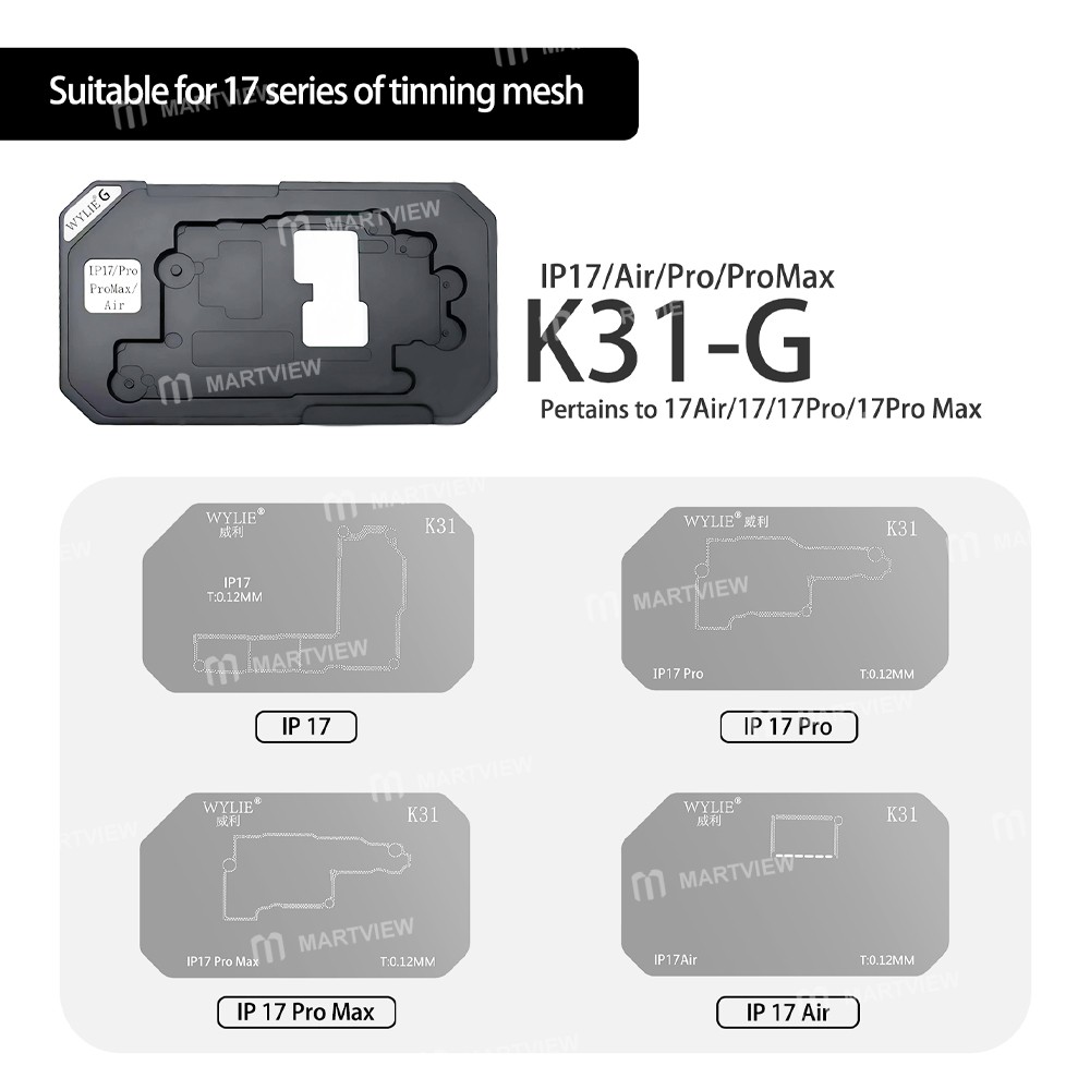 wylie wl-k31-012mm-motherboard-middle-layer-planting-tin-platform-set-for-iphone-x-to-17pro-max-13