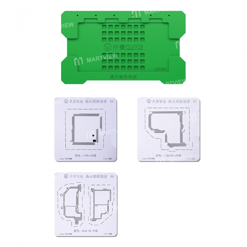 mijing oneplus-series-middle-layer-bga-reballing-stencil-support-mijing-m21-universal-base-1