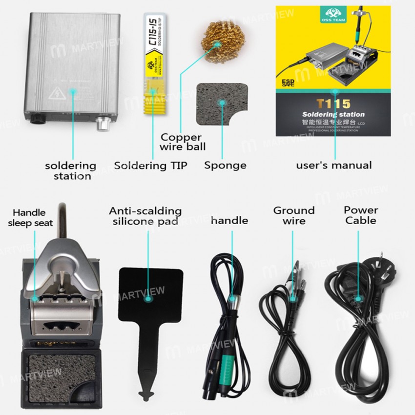 oss t115-45w-intelligent-constant-temperature-professional-soldering-station-with-c115-iron-tip-3