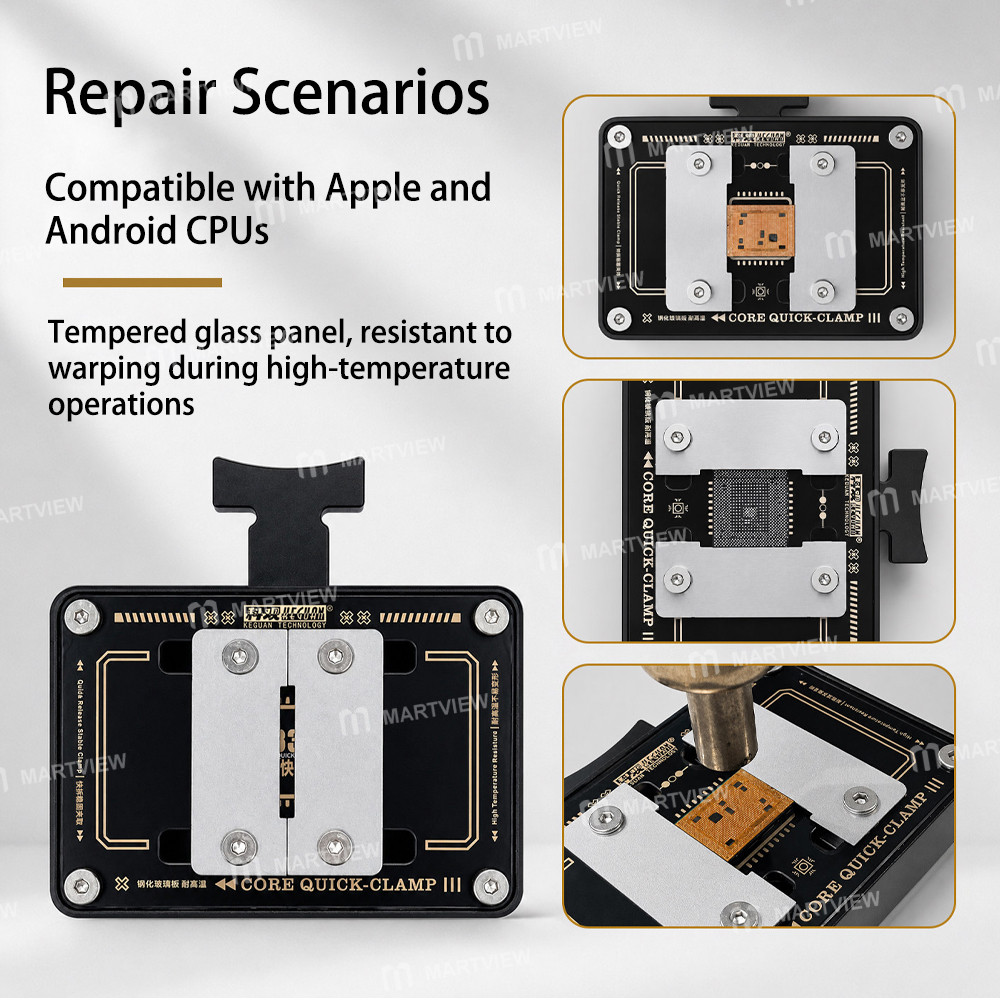 keguan c330-high-temperature-resistant-toughened-glass-concealed-flat-surface-universal-chip-fixture