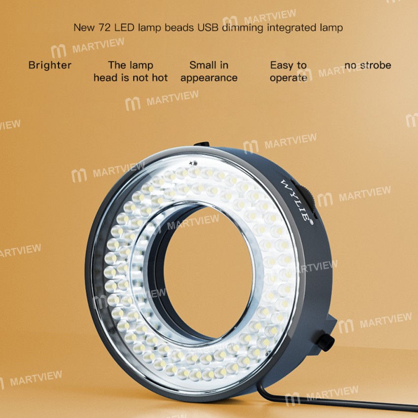 wylie 72-lamp-beads-usb-interface-adjustable-brightness-microscope-led-ring-light-1