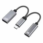 2-in-1 Multifunction Dual Port Type-C OTG Adapter Cable