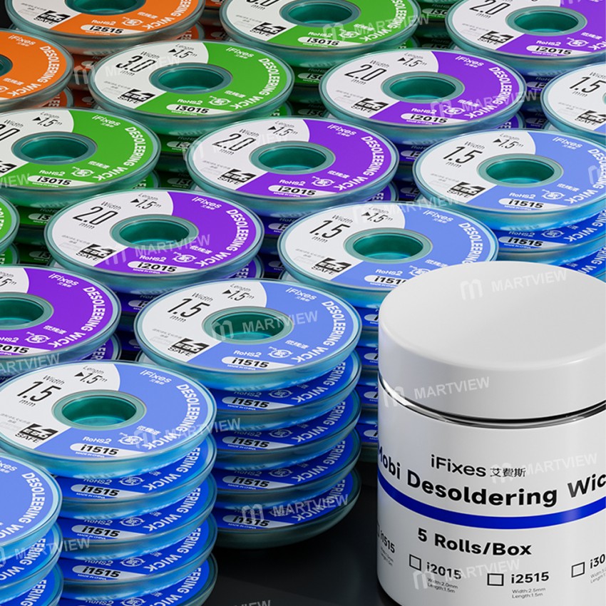 ifixes 15m-pure-copper-strong-cleaning-desoldering-wick-for-motherboard-soldering-repair-14