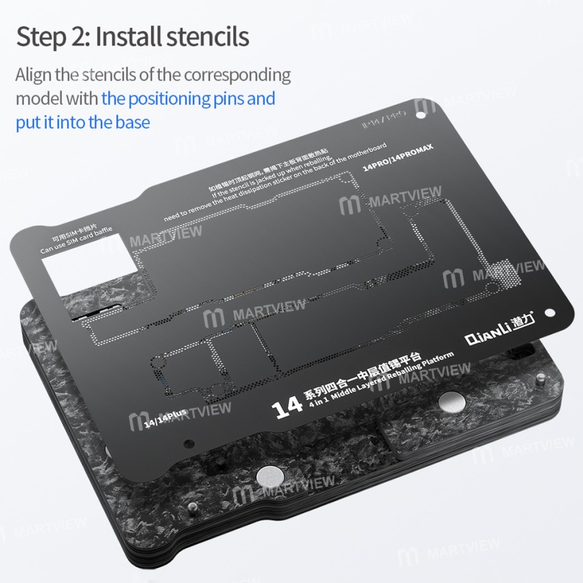 qianli 4-in-1-magnetic-middle-frame-magnetic-bga-reballing-platform-for-iphone-14-10
