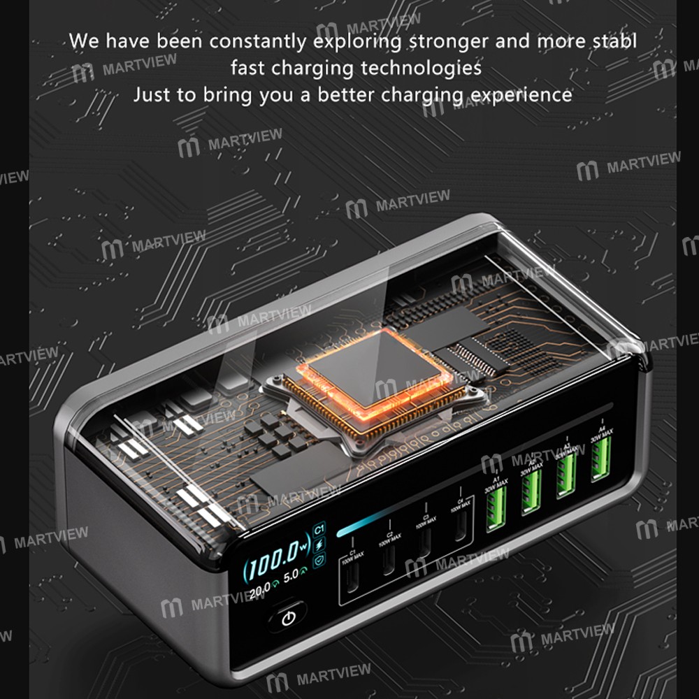 maant mt-p200-200w-gan-nitride-intelligent-digital-display-multi-port-desktop-charging-station-11
