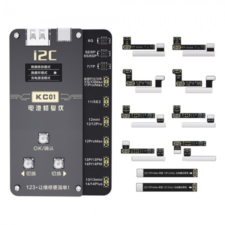i2C KC01 Battery Data Corrector for Solve iPhone 8-13 Pro Max Non-Genuine Battery Warning Error