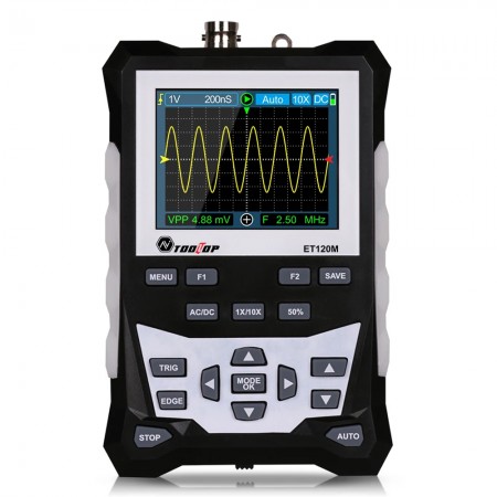 Tooltop ET120M 500MSa / s Sampling Rate 120MHz Bandwidth Digital Oscilloscope with Backlight HD Screen