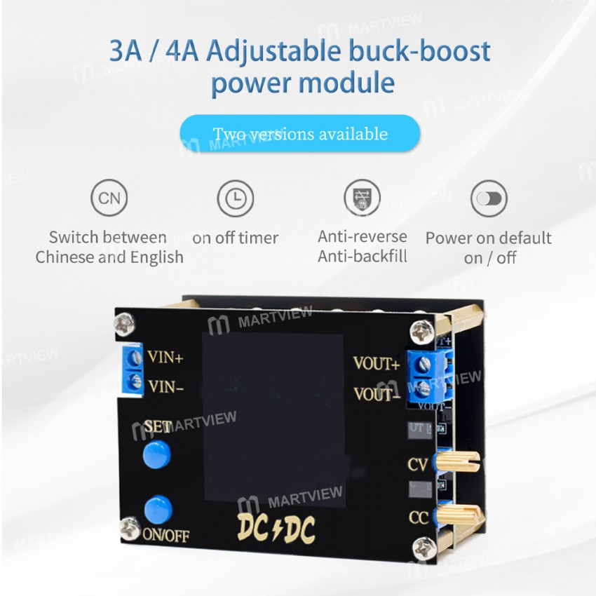 DC-DC 3A 35W / 4A 50WAutomatic Boost / Buck Converter CC CV Adjustable Regulated Power Module