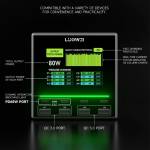 luowei u1-mini-80w-raptor-8-ports-usb-type-c-color-screen-charger-station-no-wireless-charging-8