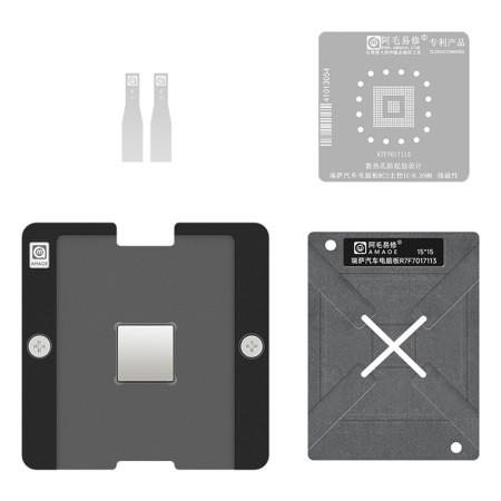 Amaoe 0.20mm Renesas Automotive Computer Boards R7F7017113 CPU BGA Reballing Stencil Tin Plating Platform Set