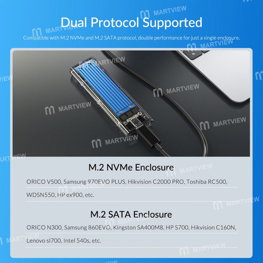 orico tcm2m-c3-nvme-ngff-dual-protocol-usb31-gen2-10gbps-m2-ssd-enclosure-5