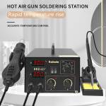 Solnde 852AD+ 2-in-1 Dual Digital Display Hot Air Gun Soldering Station for Motherboard BGA Repair