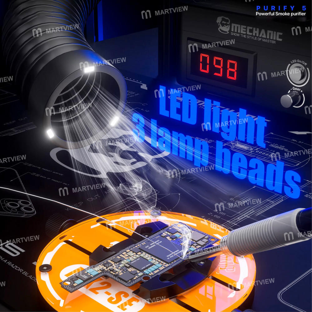 mechanic purify-5-62w-powerful-desktop-smoke-purifier-for-laser-machine-pcb-soldering-repair-6