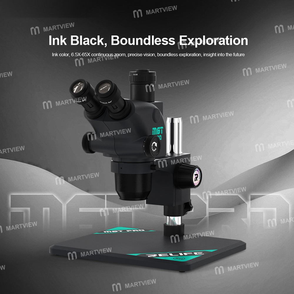 relife rl-m6t-pro-b11-65x-65x-continuous-zoom-colorful-trinocular-hd-stereo-microscope-4