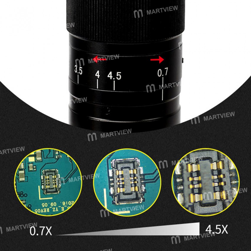 Mechanic MC75L-B3 Single Cylinder Design 0.7-4.5X Continuous Zoom with LED Light Microscope